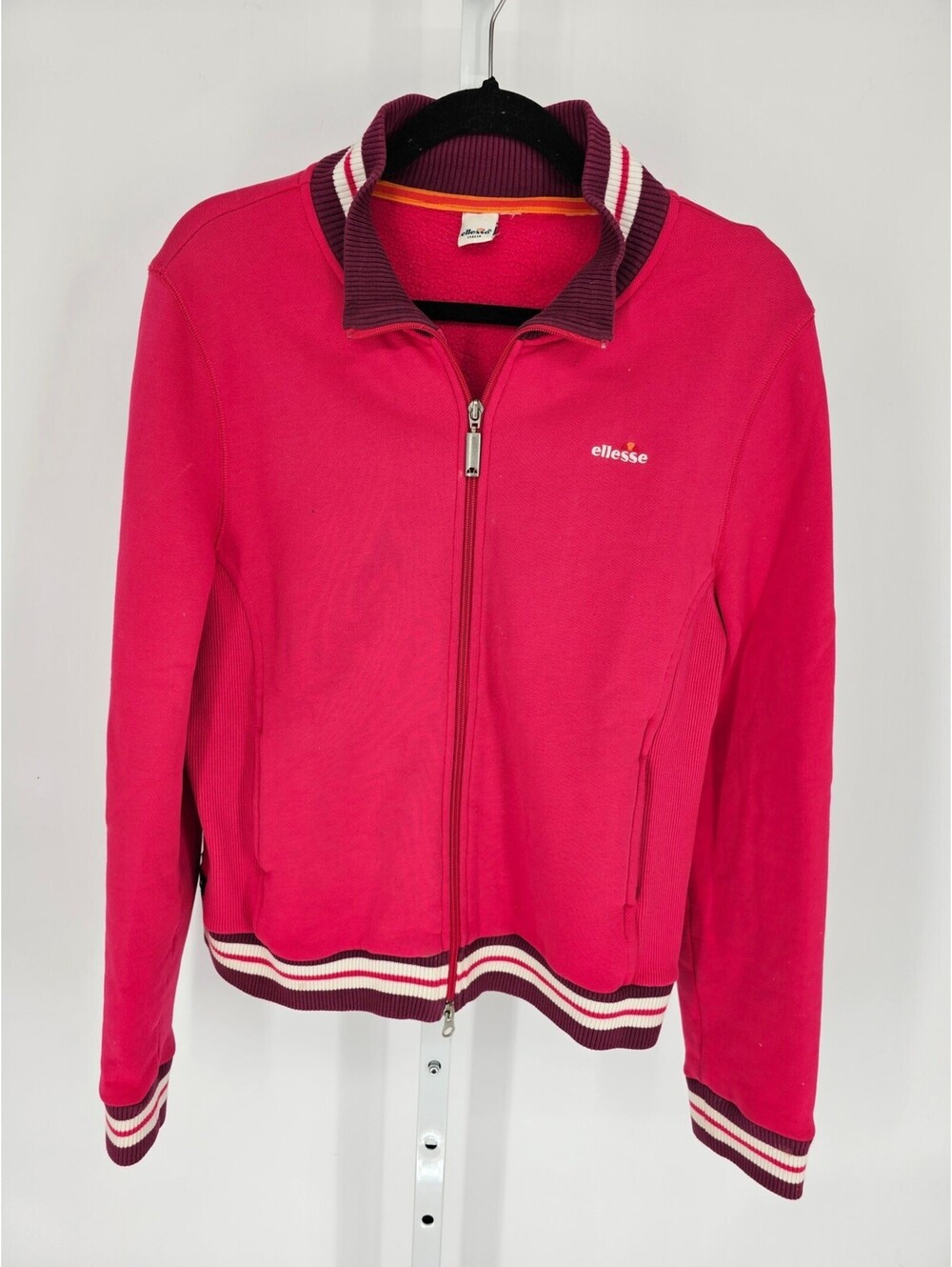 Ellesse Women's Pink Long Sleeve Collared Neck Zip Up Casual Jacket Size L
